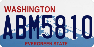 WA license plate ABM5810