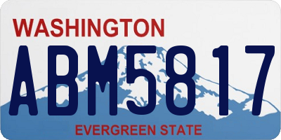 WA license plate ABM5817