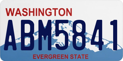 WA license plate ABM5841
