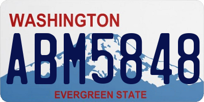 WA license plate ABM5848