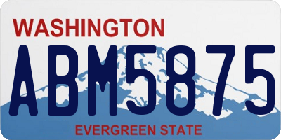 WA license plate ABM5875