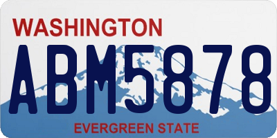 WA license plate ABM5878