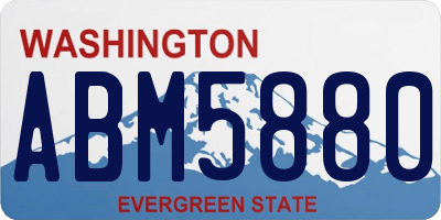 WA license plate ABM5880