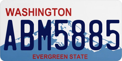 WA license plate ABM5885