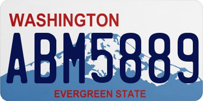 WA license plate ABM5889