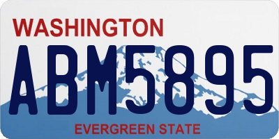 WA license plate ABM5895