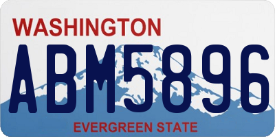 WA license plate ABM5896