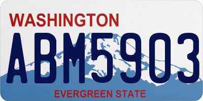 WA license plate ABM5903