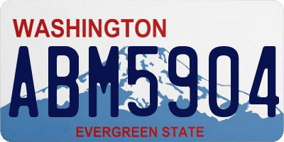 WA license plate ABM5904