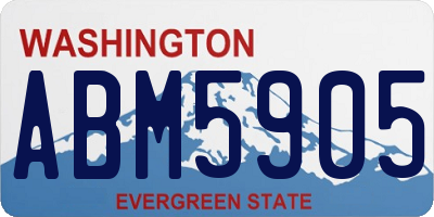WA license plate ABM5905