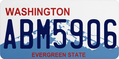 WA license plate ABM5906