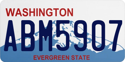 WA license plate ABM5907