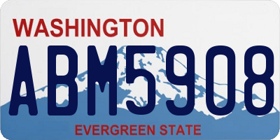 WA license plate ABM5908