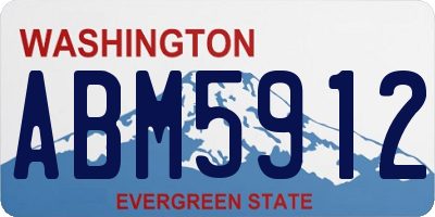 WA license plate ABM5912