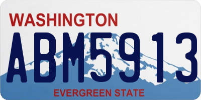WA license plate ABM5913