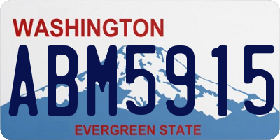 WA license plate ABM5915