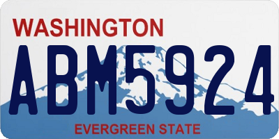 WA license plate ABM5924