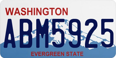 WA license plate ABM5925