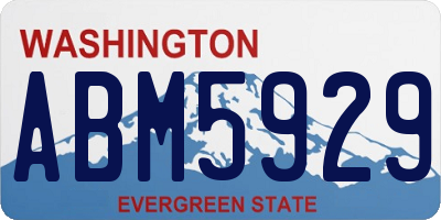 WA license plate ABM5929