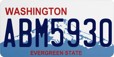 WA license plate ABM5930