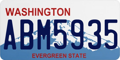 WA license plate ABM5935