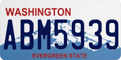 WA license plate ABM5939