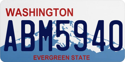 WA license plate ABM5940
