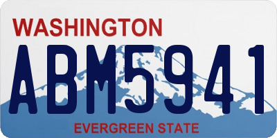 WA license plate ABM5941