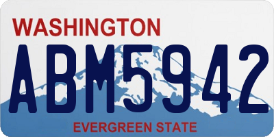 WA license plate ABM5942