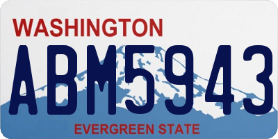 WA license plate ABM5943