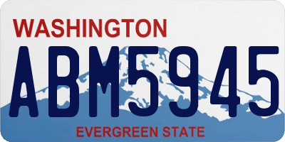 WA license plate ABM5945