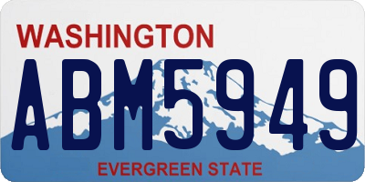 WA license plate ABM5949