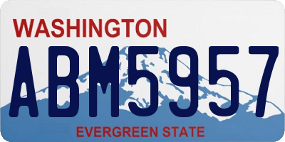 WA license plate ABM5957