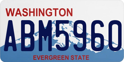 WA license plate ABM5960