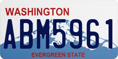 WA license plate ABM5961
