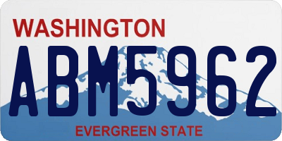 WA license plate ABM5962