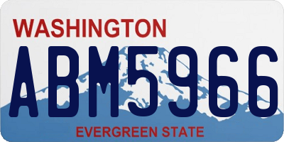 WA license plate ABM5966