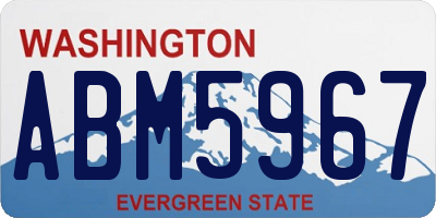 WA license plate ABM5967