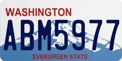 WA license plate ABM5977