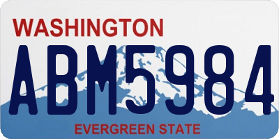 WA license plate ABM5984
