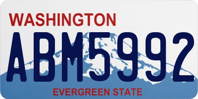 WA license plate ABM5992