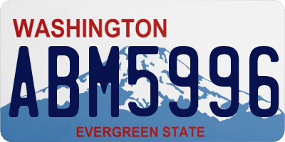 WA license plate ABM5996