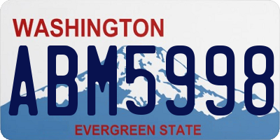 WA license plate ABM5998