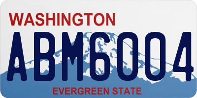 WA license plate ABM6004