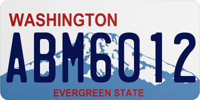 WA license plate ABM6012
