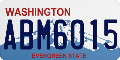 WA license plate ABM6015
