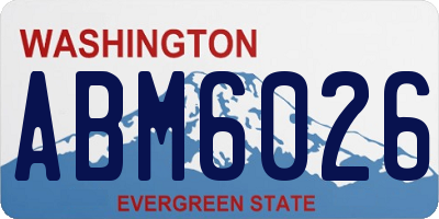 WA license plate ABM6026