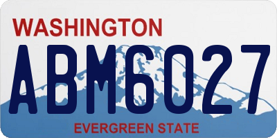 WA license plate ABM6027