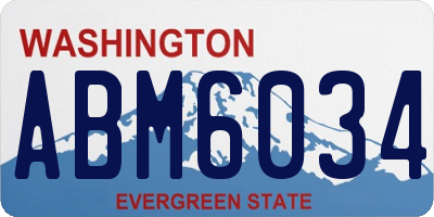 WA license plate ABM6034