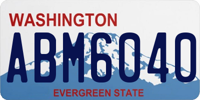 WA license plate ABM6040